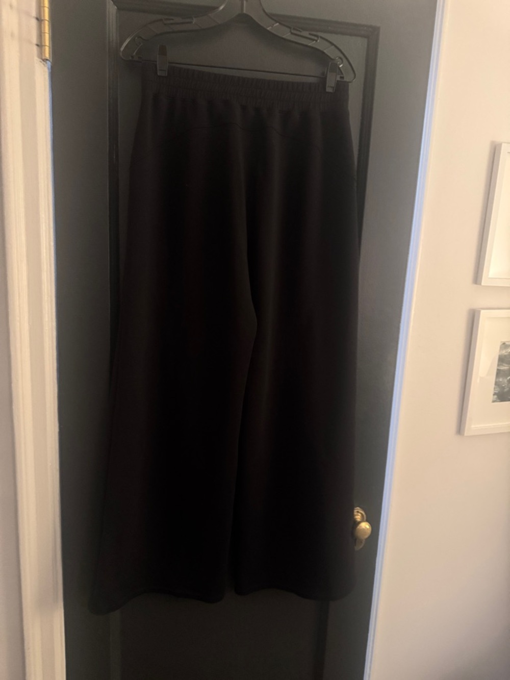 Spanx Wide Leg Black Drawstring Sweatpants - Picture 4 of 4